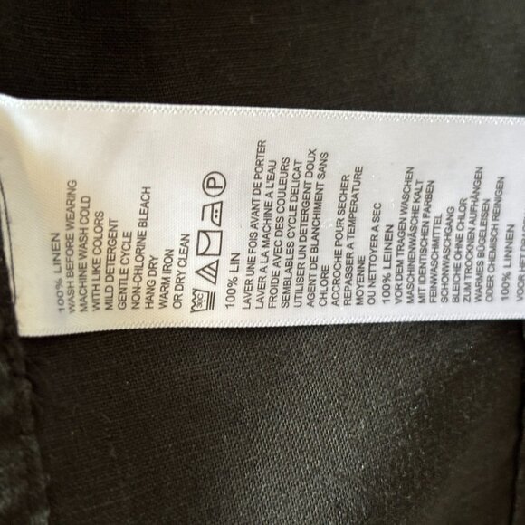 Tommy Bahama Long Open Women’s Black Vest - 100% Linen - Picture 7 of 8